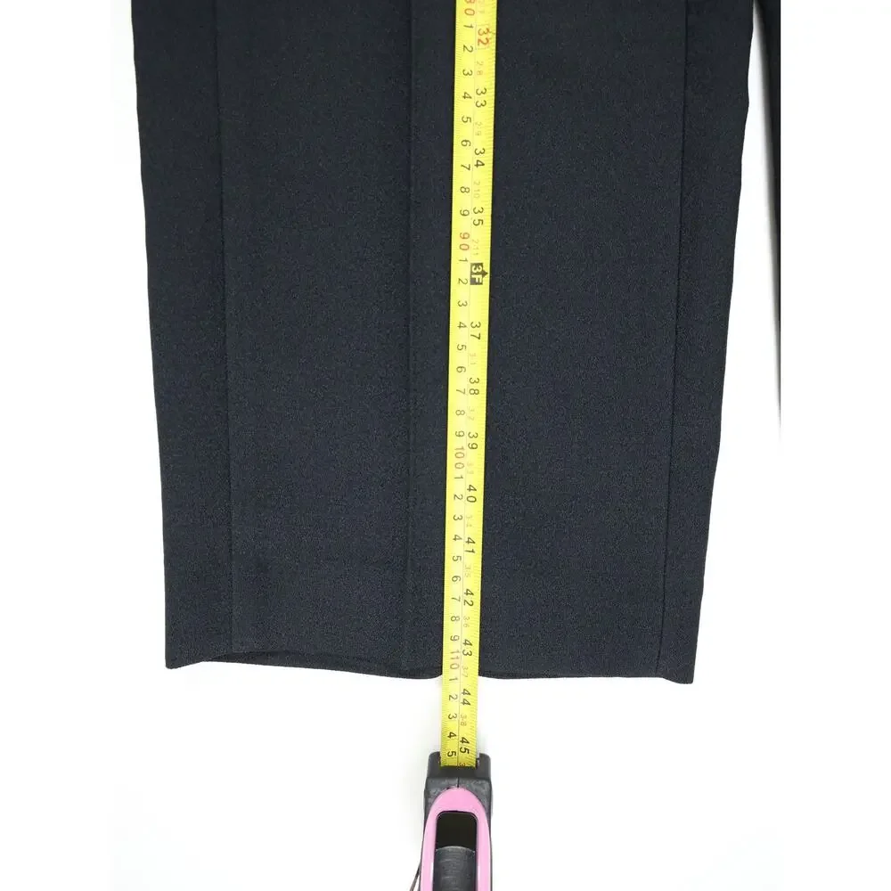 Quiet Luxury Tory Burch Black Wide Leg Tailored Trousers Pants Business Chic 6